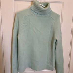 J. Crew Light Green Turtleneck Sweater